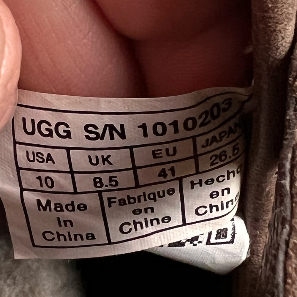 Ugg Patsy Taupe Leather Suede Round Toe Ankle Boo… - image 6